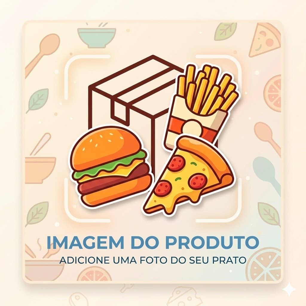 Ilustração de lanche, batata frita e pizza para delivery